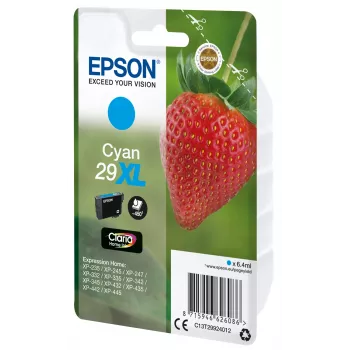 Epson Strawberry pack individual cian 29XL tinta Claria Home, rendimiento alto (XL), cian, 6,4 ml, 1 ud., 450 páginas