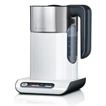 Hervidor eléctrico Bosch TWK8611P 1,5 L 2400 W antracita, acero inoxidable, blanco