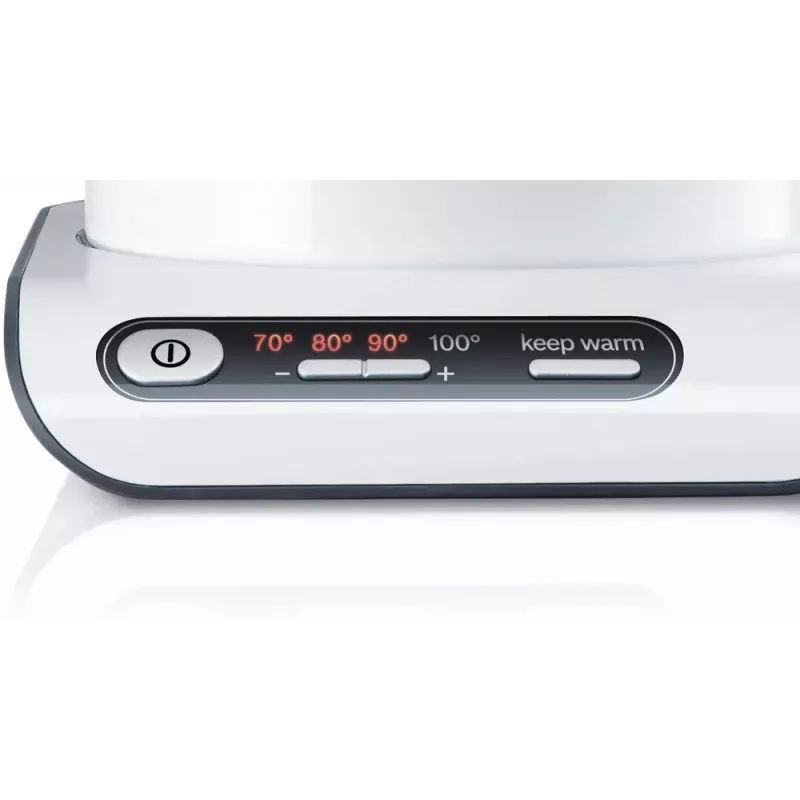 Hervidor eléctrico Bosch TWK8611P 1,5 L 2400 W antracita, acero inoxidable, blanco