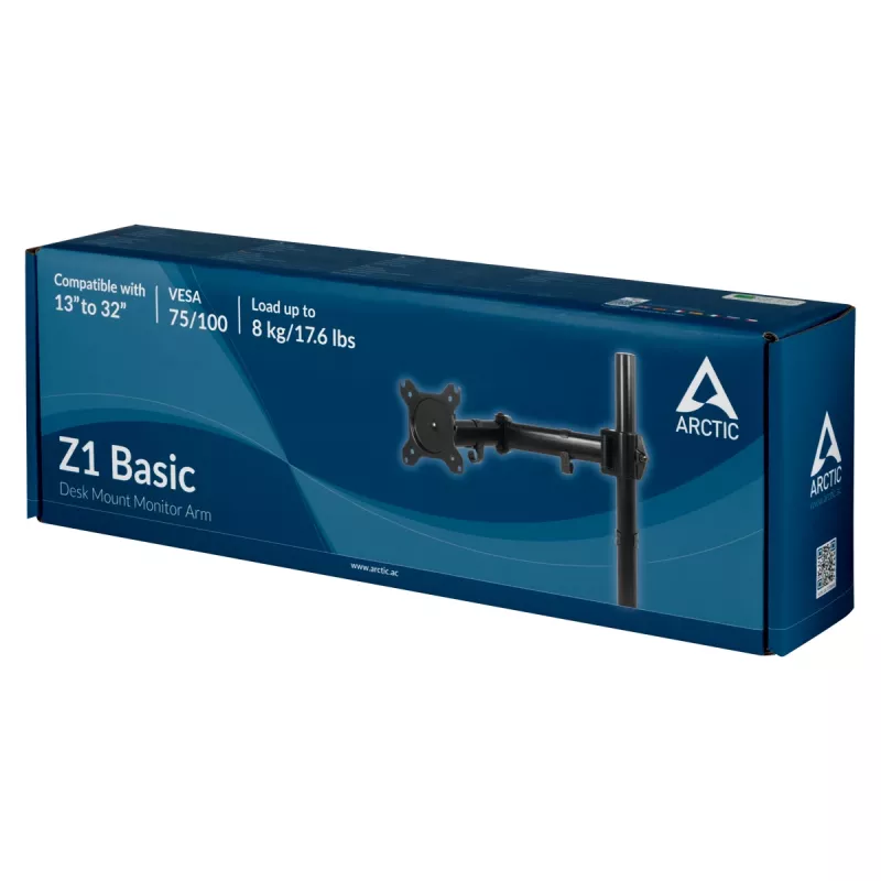 ARCTIC Z1 Basic - soporte de mesa brazo para monitor, abrazadera, 8 kg, 33 cm (13