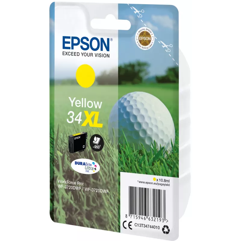 Cartucho Epson 34XL amarillo 950 páginas C13T34744010