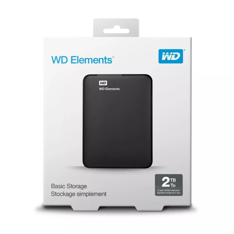 Almacenamiento portátil WESTERN DIGITAL - WD Elements - 2TB - USB-A 3.0