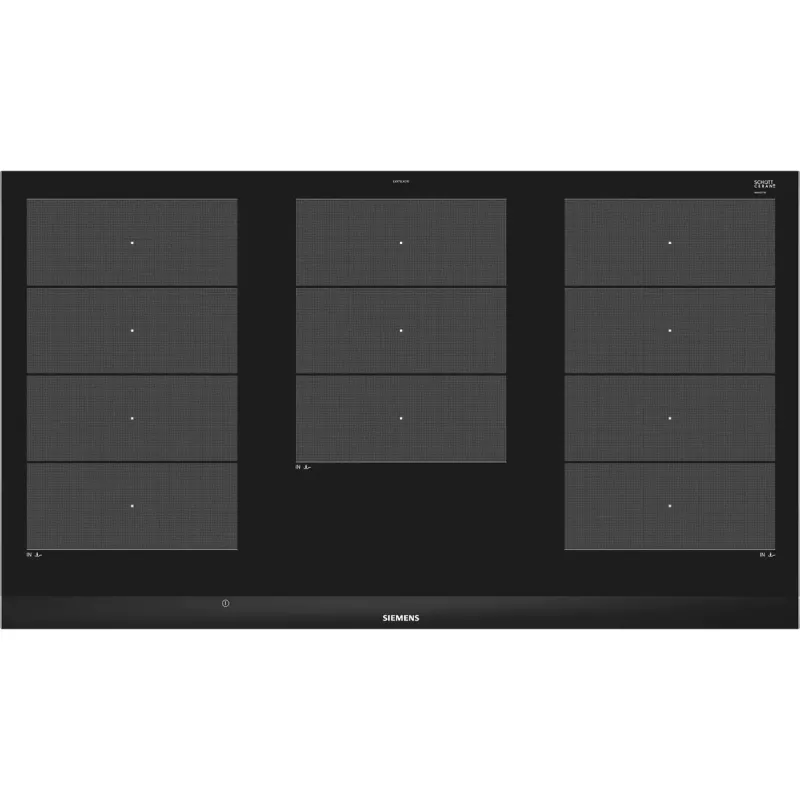 Placa de cocina Siemens EX975LXC1E negra, acero inoxidable placa de inducción integrable con 5 zonas