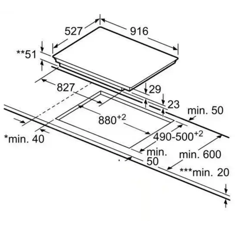 Placa de cocina Bosch Serie 8 PXV975DC1E negra integrable 90 cm zona placa de inducción 5 zona(s)