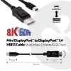 Club 3D CAC-1115 cable de Mini DisplayPort 1.4 a DisplayPort 1.4, HBR3, 8K60Hz, 2 m, negro