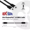 Club 3D CAC-1164 cable Mini DisplayPort 1.4, HBR3, 8K60Hz, macho/macho, 2 m, negro