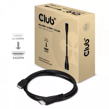 Cable CLUB3D Mini HDMI™ a HDMI™ 2.0 4K60Hz 1 m / 3,28 ft