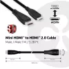 Club 3D CAC-1350 cable de Mini HDMI a HDMI 2.0, 4K60Hz, macho/macho, 1 m, negro