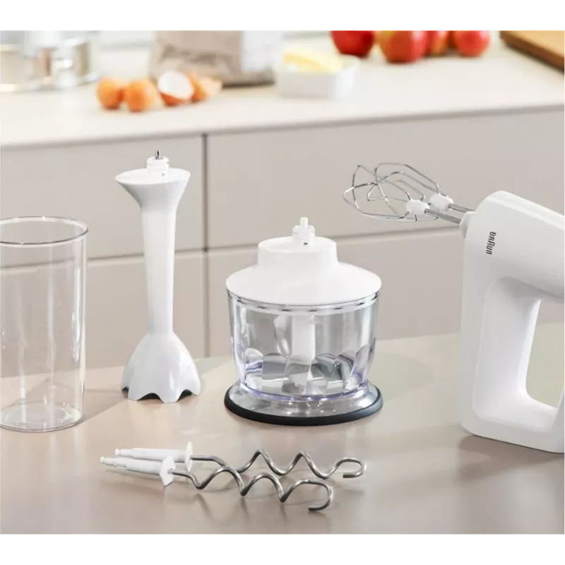 Batidora de mano Braun HM 3135 WH 500 W gris, blanco