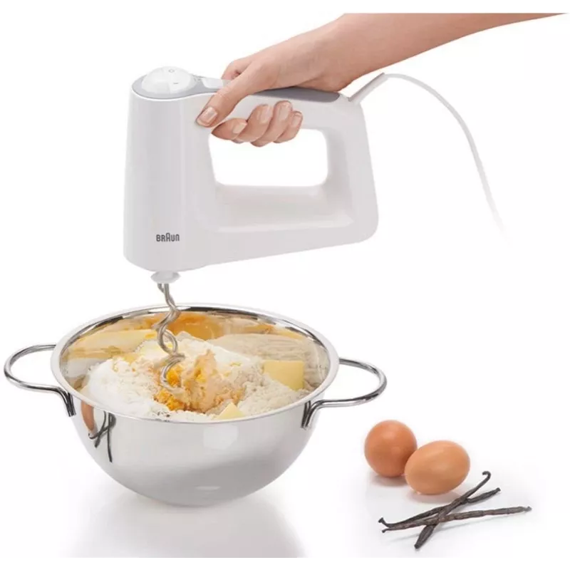 Batidora de mano Braun HM 3135 WH 500 W gris, blanco