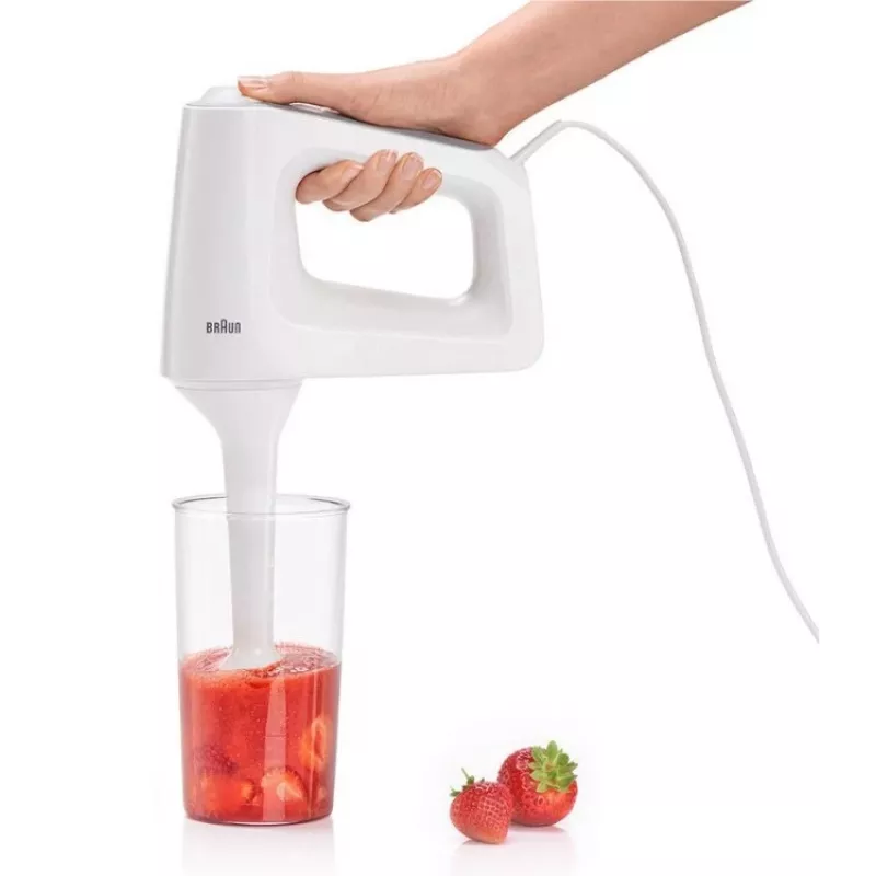 Batidora de mano Braun HM 3135 WH 500 W gris, blanco