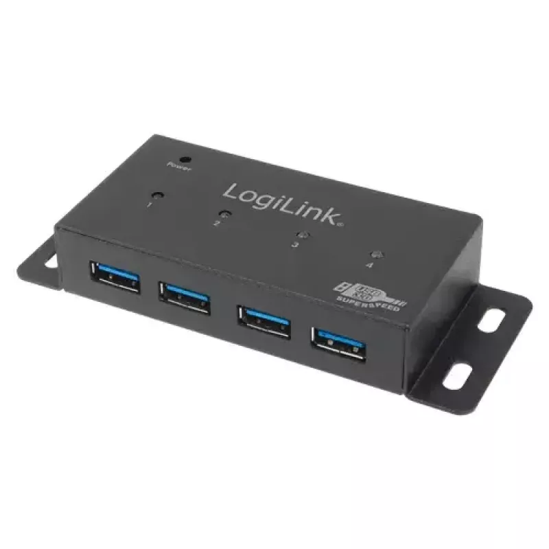 Hub LogiLink UA0149 USB 3.2 Gen 1 Type-A gris
