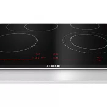 Placa de cocción Bosch Serie 8 PKN675DP1D negra, acero inoxidable de encastre placa vitrocerámica 4 zona(s)