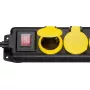 Regleta de enchufes Goobay 45194 3m 5 tomas de corriente para interior/exterior negra amarilla