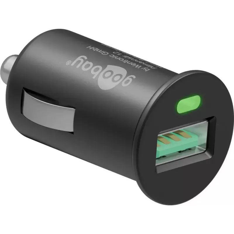 Adaptador de carga para coche Goobay 18 W Quick Charge 3.0 negro