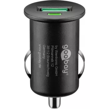 Adaptador de carga para coche Goobay 18 W Quick Charge 3.0 negro