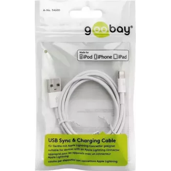 Goobay Cable de carga y sincronización Lightning USB 2 m Lightning USB A