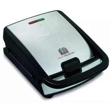 Tefal Snack Collection SW852D Sandwichera 700 W negra, acero inoxidable