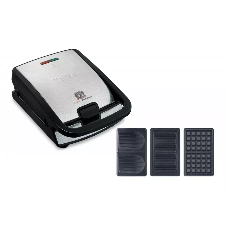 Tefal Snack Collection SW852D Sandwichera 700 W negra, acero inoxidable