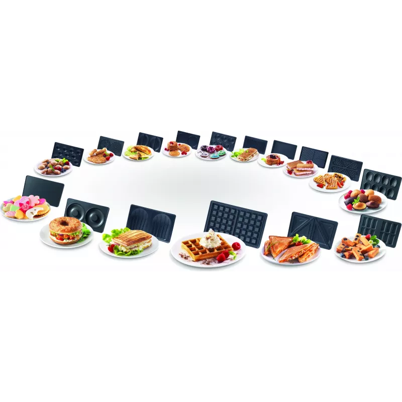 Tefal Snack Collection SW852D Sandwichera 700 W negra, acero inoxidable