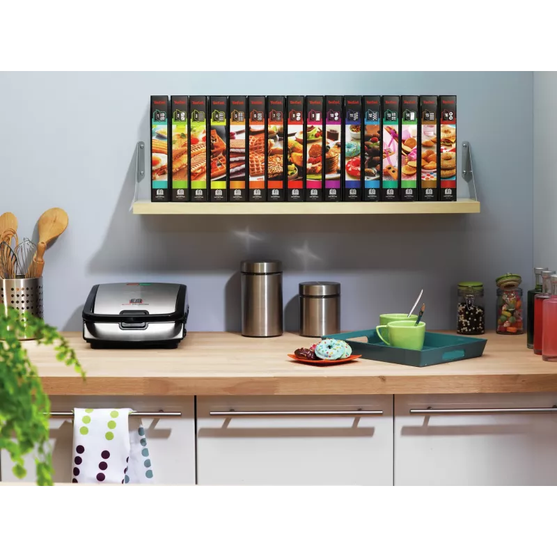 Tefal Snack Collection SW852D Sandwichera 700 W negra, acero inoxidable