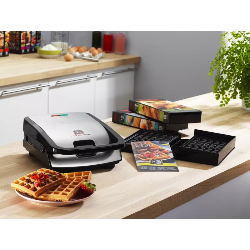 Tefal Snack Collection SW852D Sandwichera 700 W negra, acero inoxidable