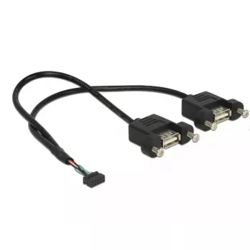 Cable USB DeLOCK 84832 USB 2.0 0,25 m 2 x USB A negro