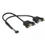 Cable USB DeLOCK 84832 USB 2.0 0,25 m 2 x USB A negro