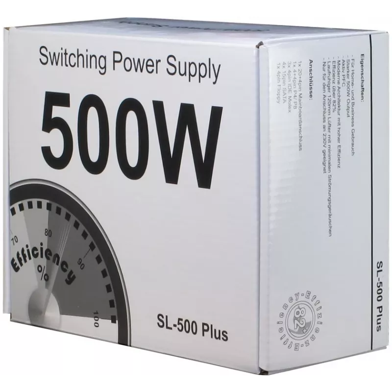 INTER-TECH Fuente de alimentación SL-500 Plus 500W ATX