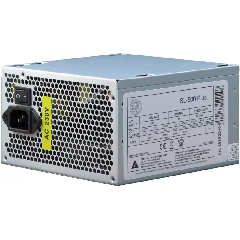 INTER-TECH Fuente de alimentación SL-500 Plus 500W ATX