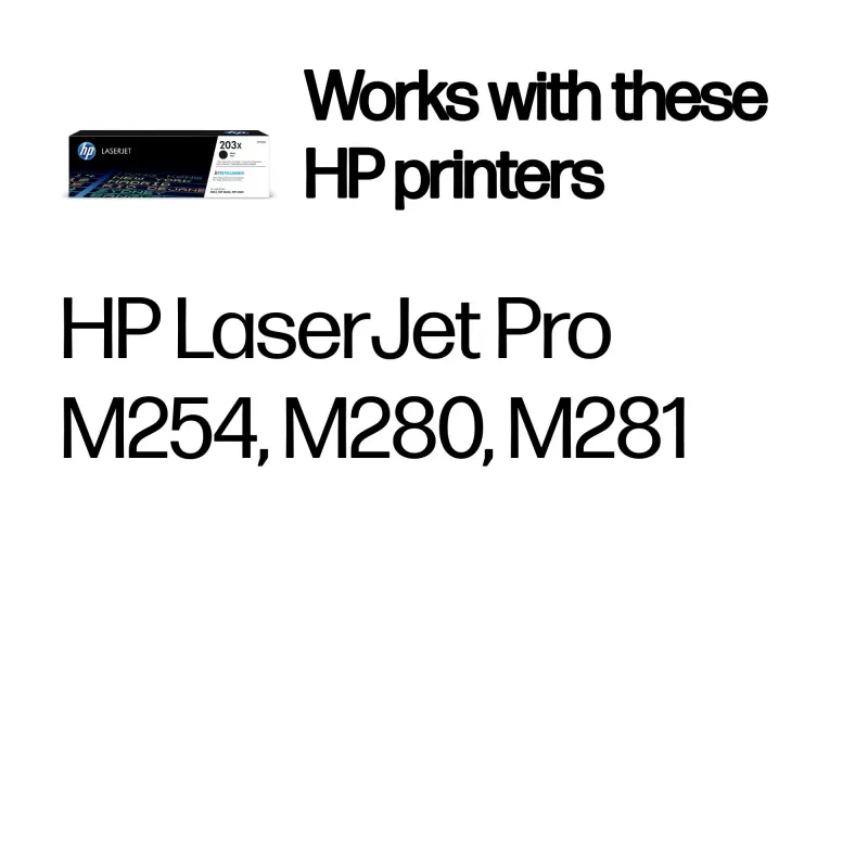 Cartucho de tóner original HP 203X alto rendimiento negro LaserJet