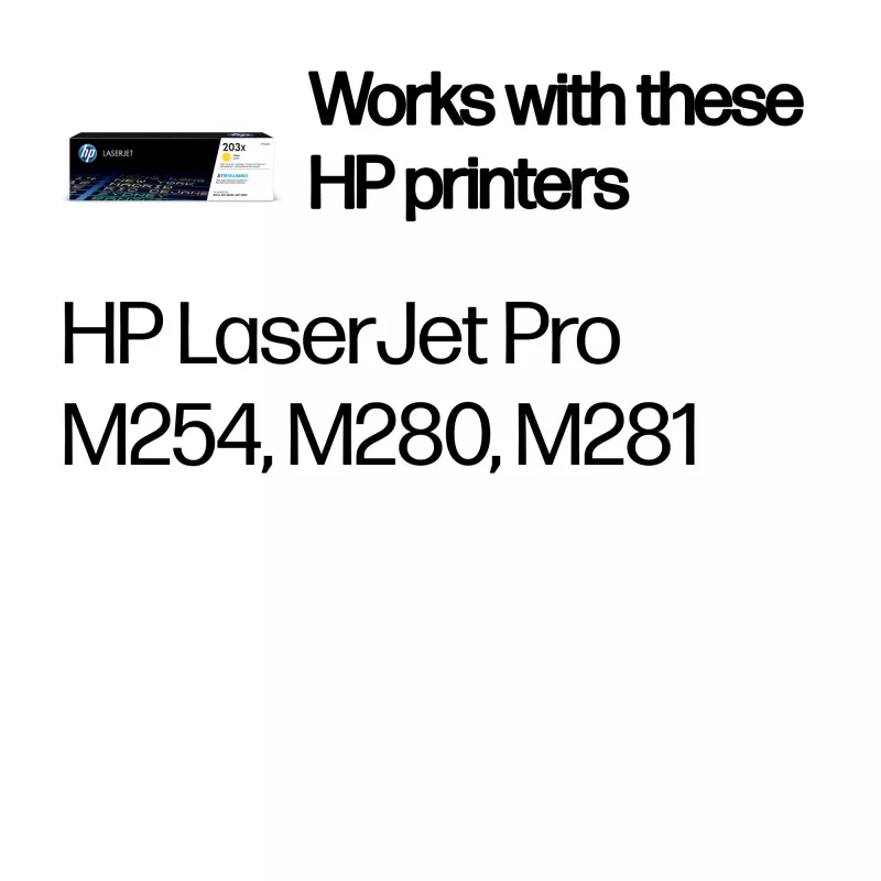 Cartucho de tóner original HP LaserJet 203X alto rendimiento amarillo