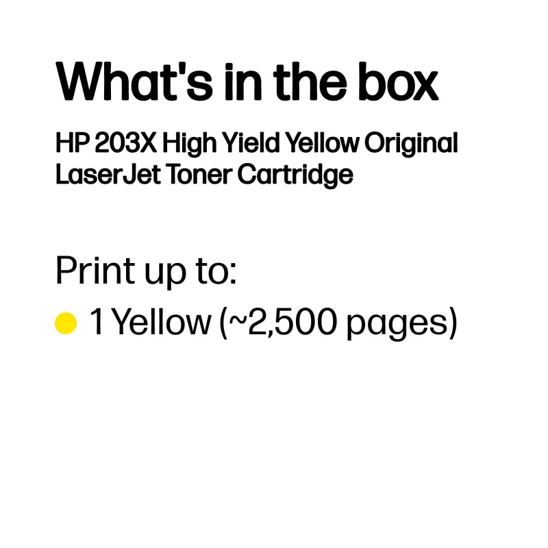 Cartucho de tóner original HP LaserJet 203X alto rendimiento amarillo