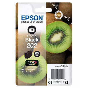 Cartucho Epson 202 4,1 ml negro foto para Expression Premium XP-6000 XP-6005 XP-6100 XP-6105