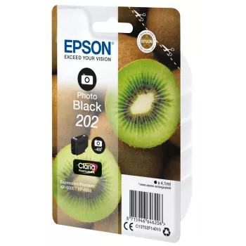 Cartucho Epson 202 4,1 ml negro foto para Expression Premium XP-6000 XP-6005 XP-6100 XP-6105