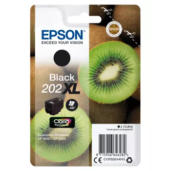 Tinta Epson Kiwi pack individual negro 202XL Claria Premium