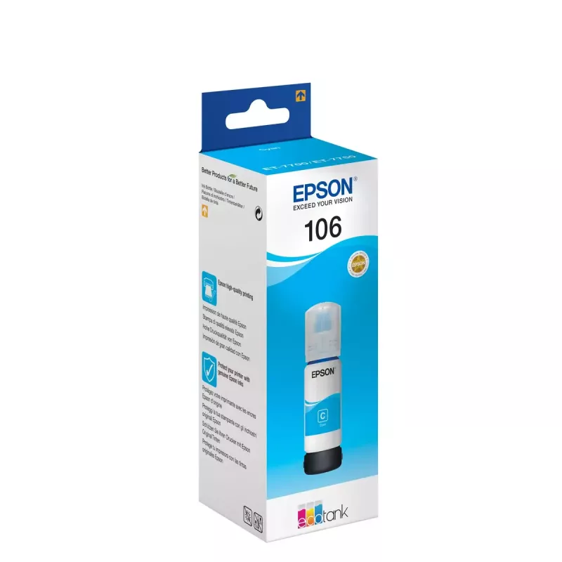 Botella de tinta cian Epson EcoTank 106