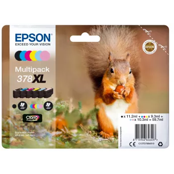 Tinta Epson Squirrel multipack 6 colores 378XL Claria Photo HD