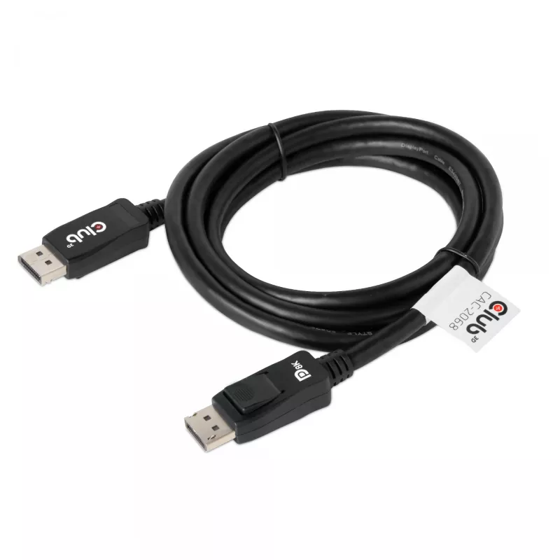 Club 3D CAC-2068 cable DisplayPort 1.4, HBR3, 32,4 Gbps, 8K60Hz, M/M, 2 m, negro