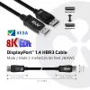 Club 3D CAC-2068 cable DisplayPort 1.4, HBR3, 32,4 Gbps, 8K60Hz, M/M, 2 m, negro