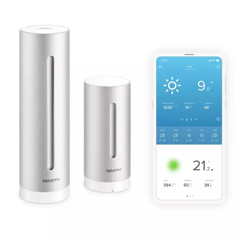 Estación meteorológica digital Netatmo NWS01-EC aluminio batería/USB Wi-Fi