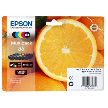 Tinta Epson Oranges multipack 5 colores 33 Claria Premium Ink