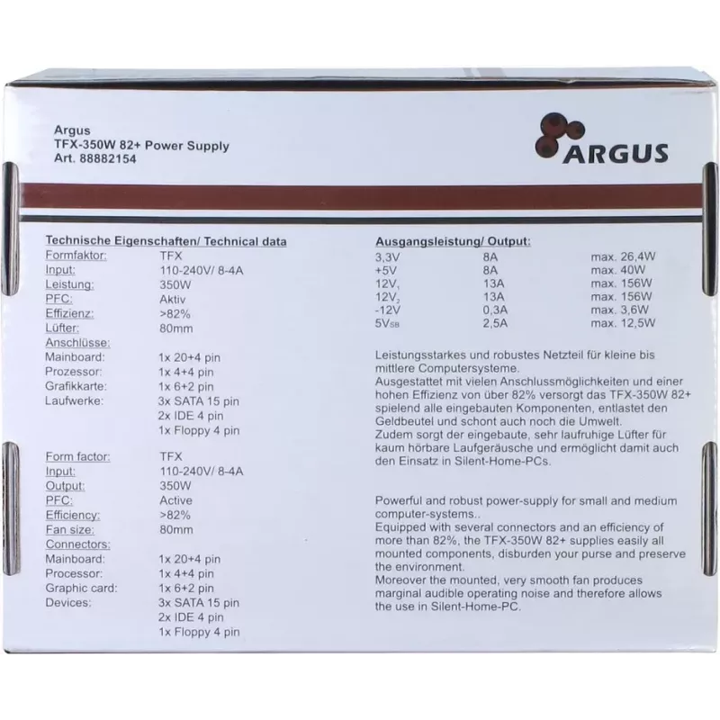 Fuente de alimentación Inter-Tech TFX-350W 350W