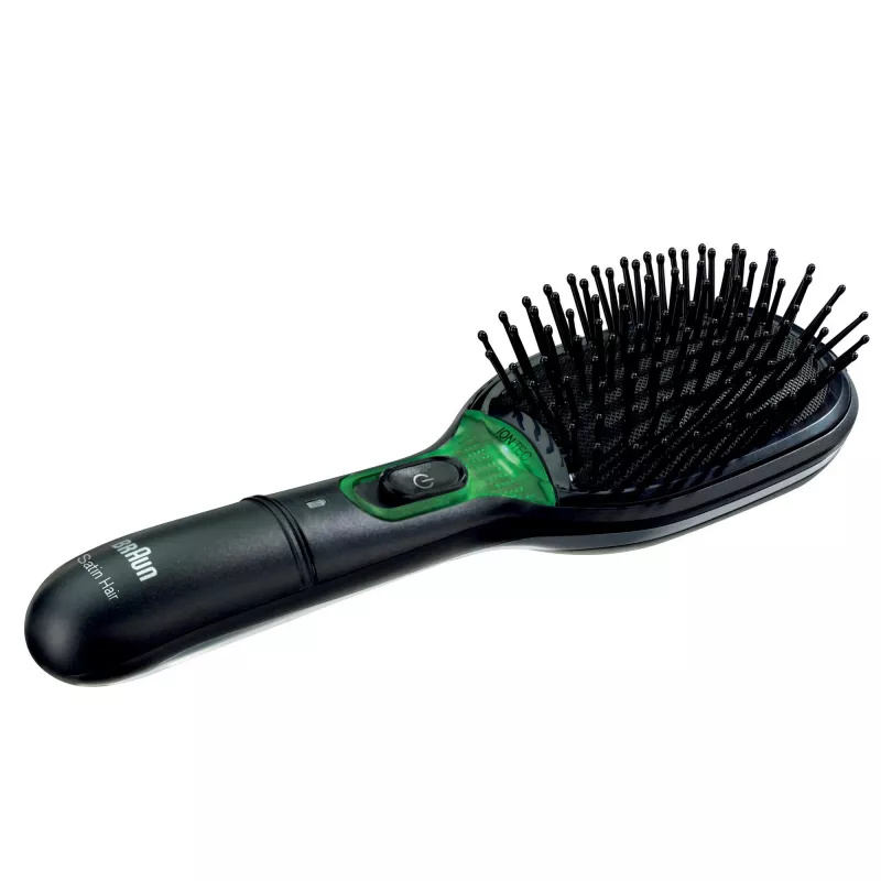 Cepillo de pelo con cerdas BRAUN BR710 para adultos, negro y verde, 175 g
