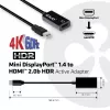 CLUB3D Mini DisplayPort 1.4 a HDMI 2.0b HDR Adaptador activo