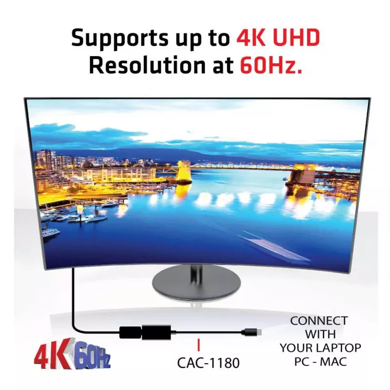 CLUB3D Mini DisplayPort 1.4 a HDMI 2.0b HDR Adaptador activo