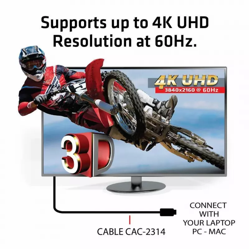 CLUB3D HDMI 2.0 4K60Hz Cable RedMere 15m/49,2ft