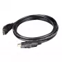 Club 3D CAC-1360 cable HDMI 2.0 con Ethernet, giratorio 360°, 4K60Hz UHD, M/M, 2 m, negro