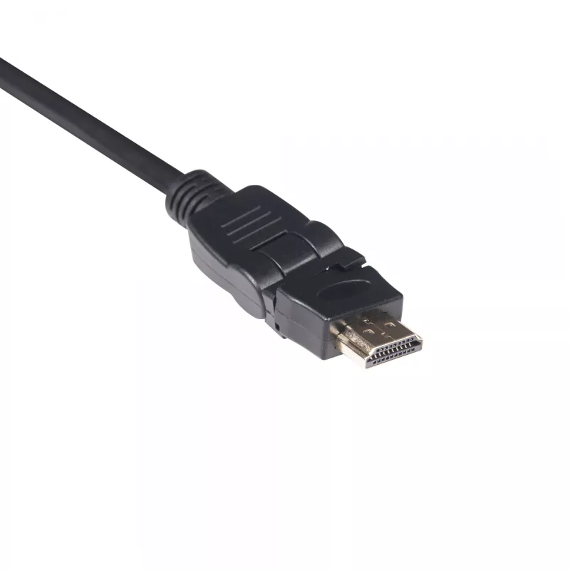 Club 3D CAC-1360 cable HDMI 2.0 con Ethernet, giratorio 360°, 4K60Hz UHD, M/M, 2 m, negro
