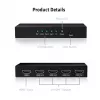 CLUB3D HDMI™ 4K@60Hz UHD Splitter alimentación AC 4 puertos